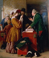 Choosing the Wedding Gown by William Mulready, an illustration of Ch. 1