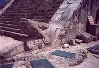 Feathered Serpent, bottom of "El Castillo" staircase