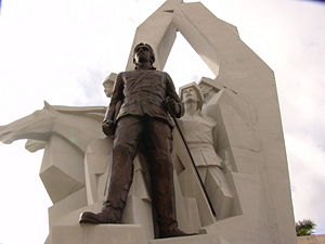 The statue of Ignacio Agramonte on the Plaza de Revolución in Camagüey