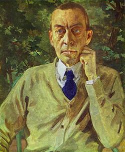 Portrait of Sergei Rachmaninoff by Konstantin Somov 1925