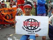 World Bank protester, Jakarta Indonesia, 2004.