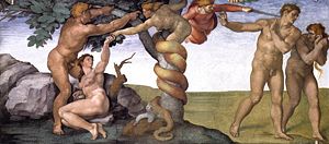 Michaelangelo's portrayal of the Fall of Man