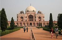 The Tomb of Humayun constructed in 1560 shares substantially the same pattern as the Taj Mahal