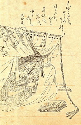 Sei Shonagon. This picture was drawn by Kikuchi Yosai（菊池容斎）, 1788-1878, a Japanese painter.