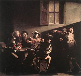 Caravaggio's depiction of The Calling of Saint Matthew