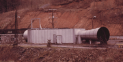 Large fan used to blow fresh air into a Virginia coal mine.