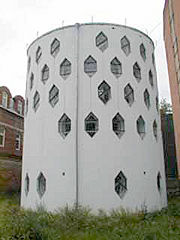 Melnikov House near Arbat Street in Moscow.