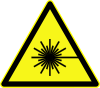Warning symbol for lasers