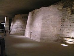 Remains of the original, medieval foundations can still be seen underneath the museum.