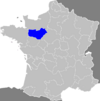 Location of Maine in France