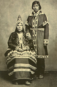 Mann und Frau der Micmac, Neuschottland, 1865