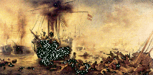 Artist's conception of the battle of Riachuelo, by Victor Meirelles