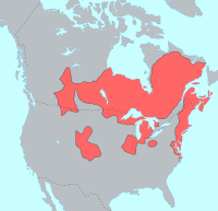 Distribution of Algonquian languages
