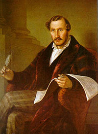 Gaetano Donizetti, portrait by Giuseppe Rillosi.