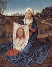 Veronica holding her veil, Hans Memling