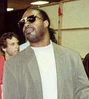 Stevie Wonder at a rehearsal for the Grammy Awards in 1990.
