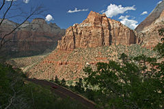 Spectacular Zion scenery as seen from the Zion-Mount Carmel Highway