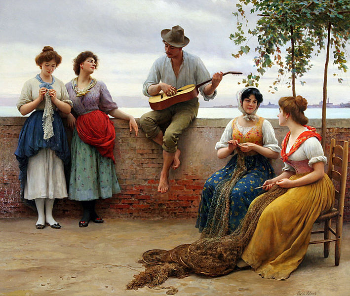 File:Blaas Eugene de The Serenade 1910 Oil On Canvas.jpg