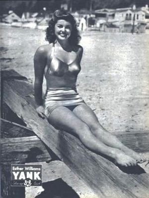 Pin-up photo of Esther Williams for the Oct. 12, 1945 issue of Yank, the Army Weekly