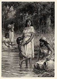 Paiute women and children in Yosemite Valley 1891.