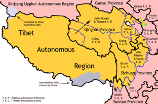 Ethnic Tibetan autonomous entities set up by the People's Republic of China.