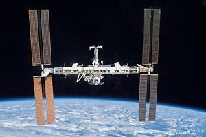 The International Space Station in 2007.