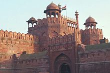 The Delhi Fort, also known as the Red Fort.