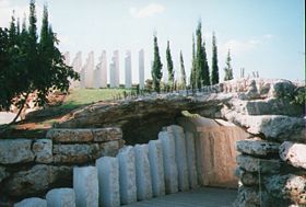 Children's memorial pillars.