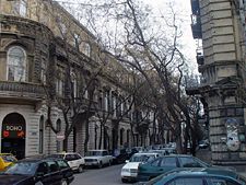 Street in oil boom-era Baku.