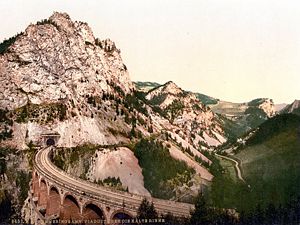 Semmering Railway viaduct, around 1900