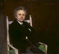 Portrait of Edvard Grieg in 1891 By Eilif Peterssen (1852–1928)