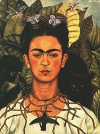 Frida Kahlo, Self-Portrait with Thorn Necklace and Hummingbird - 1940