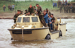 A Light Amphibious Reconnaissance Craft used in disaster relief