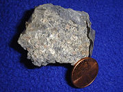 Silver ore (penny shown for scale)
