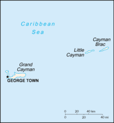 Map of the Cayman Islands