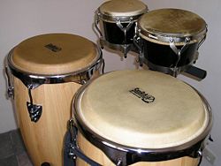 Conga set with four sizes of drums