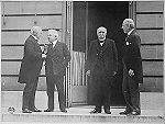 Prime Minister Vittorio Orlando (second from left) with the leaders of Britain, France and the USA at the signing of the Treaty of Versailles.
