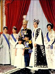 Mohammed Reza Pahlavi and his wife Farah Diba, upon him being proclaimed the Shah of Iran.