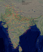 Ancient Indian (Bharata) cities and Places(Title and location names are in English.)