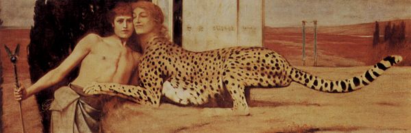 Fernand Khnopff's symbolist version of a Sphinx