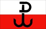Polish flag with the "Anchor"