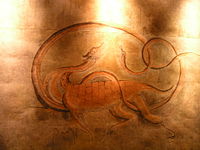 Hyeonmoo, Guardian of the North. Paiting on ancient Korean tomb.