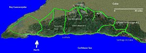 Map Showing Key Locations of the Cuban Revolution, 1958