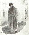 Paul Valéry, drawn by himself.