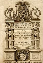 Juan Pablo Bonet, Reducción de las letras y arte para enseñar a hablar a los mudos (Madrid, 1620).