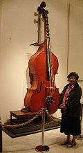 Woman with an octobass