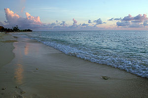 White sands of Seven Mile Beach, Grand Cayman.