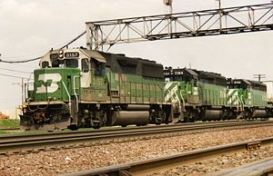 Electro-Motive Diesel GP50 diesel-electric freight locomotives of the Burlington Northern Railroad