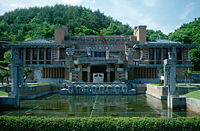 Meiji Mura in Inuyama preserves the main lobby of the old Frank Lloyd Wright-designed Imperial Hotel
