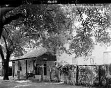 Pratte Warehouse in Ste. Geneviève, Missouri, sometimes called the “First Parochial School.” It was built in 1818 as a fur warehouse and later sold to the Sisters of Loretto for use as a school.